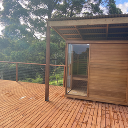 New infrared sauna on deck