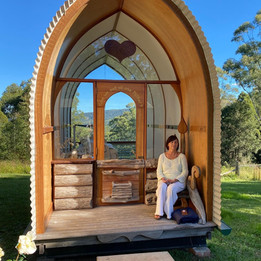 June outside crystal bed